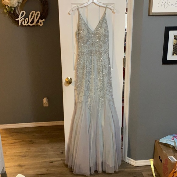 David's Bridal Dresses & Skirts - David’s Bridal Mermaid Mint Bedazzled Dress